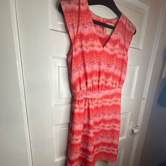 McGinn Sunset Red Pullover Capped Sleeve Dress - Picture 4 of 12